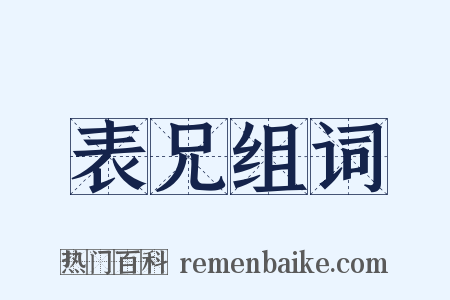 表兄组词是什么意思的图片